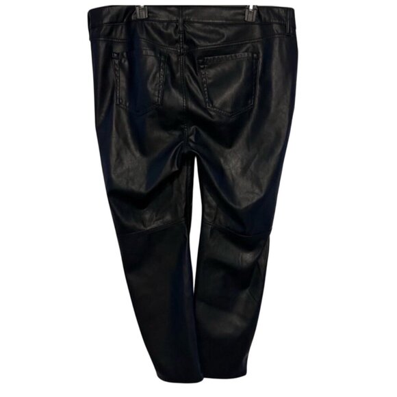 Torrid Womens Black Faux Leather Pants Size 18 Regular - Picture 3 of 12